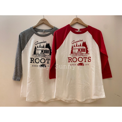 RS代購 Roots全新正品優惠 Roots女裝-經典小木屋系列 經典LOGO棒球T恤 滿額即贈購物袋