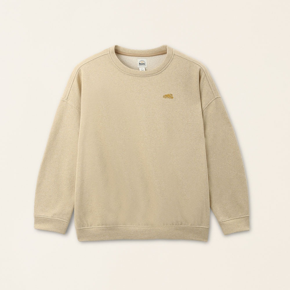 RS代購 Roots全新正品優惠 Roots女裝-#Roots50系列 璀璨金圓領大學T 滿額即贈購物袋-細節圖5