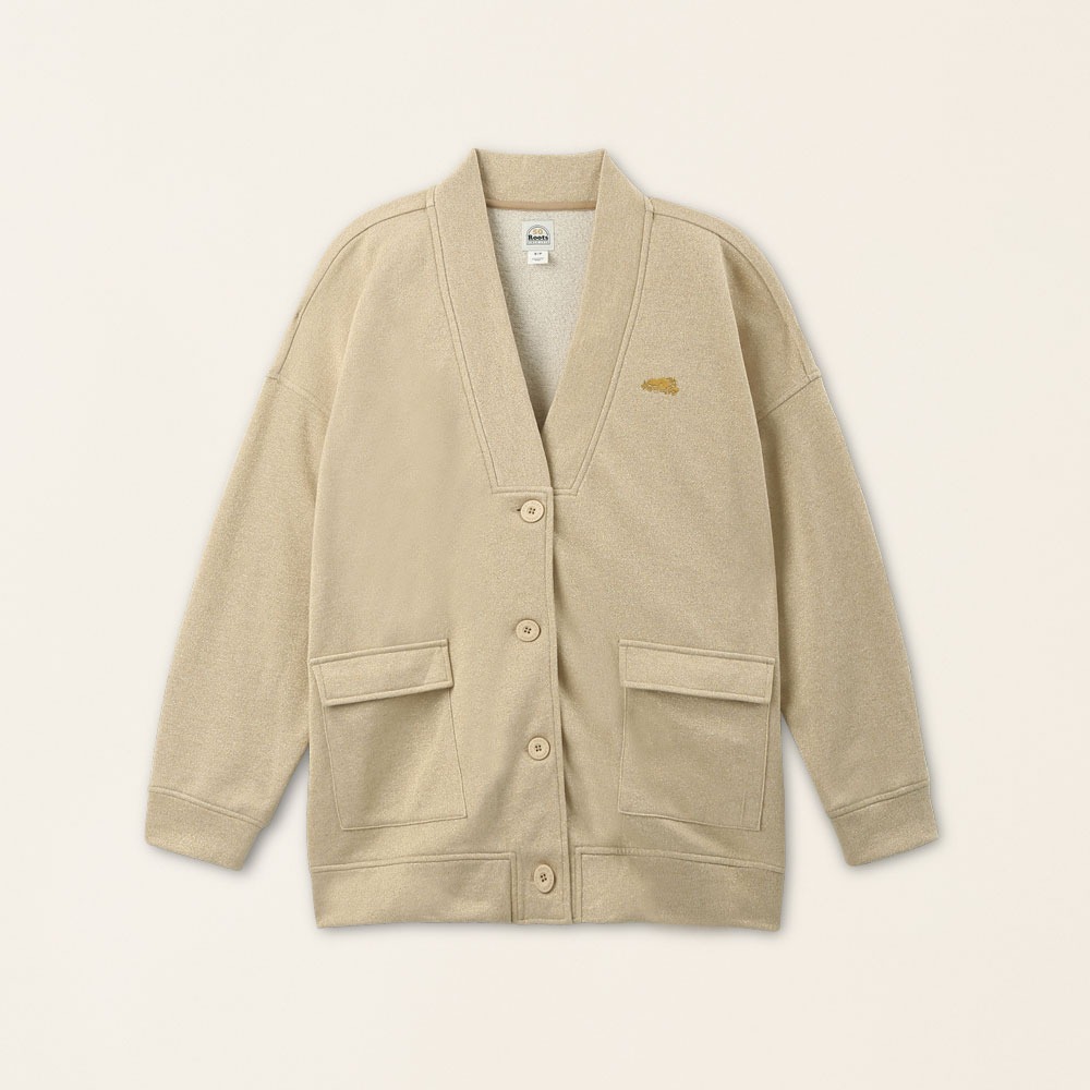 RS代購 Roots全新正品優惠 Roots女裝-#Roots50系列 璀璨金開襟外套 滿額即贈購物袋-細節圖5