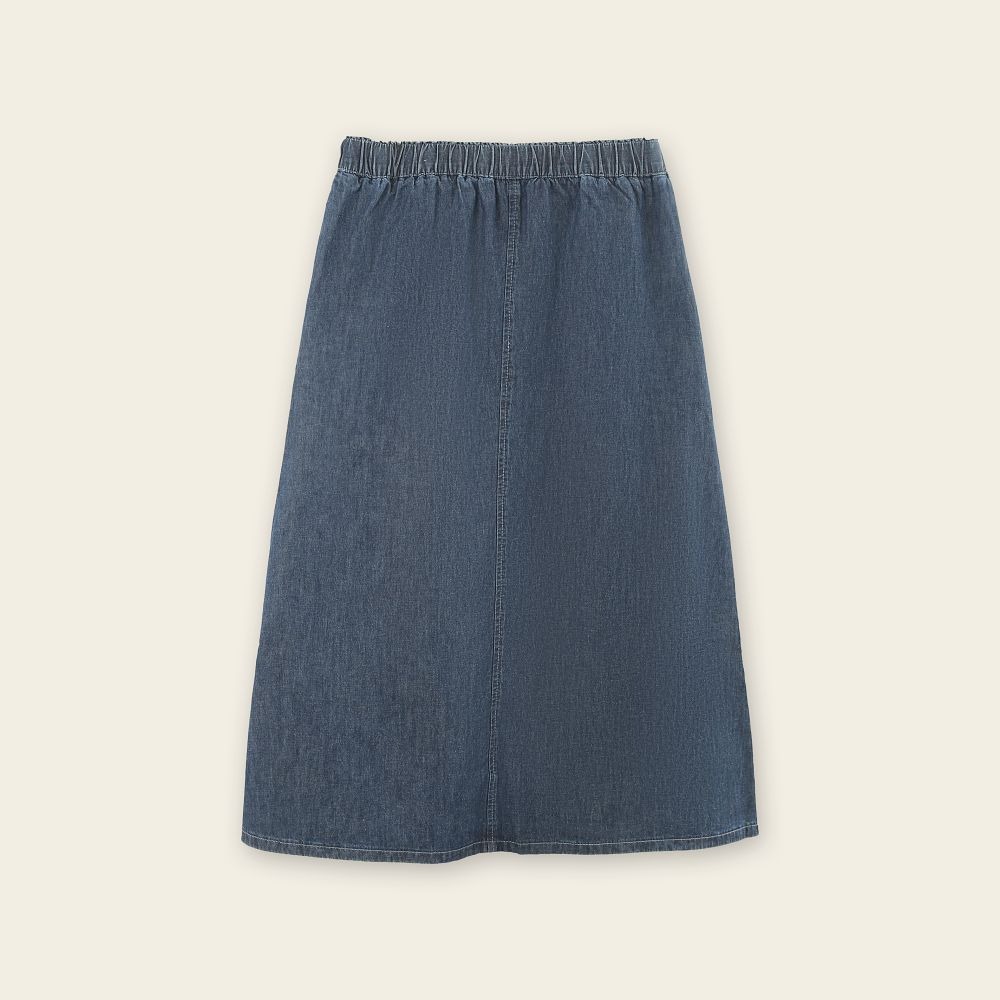 RS代購 Roots專櫃全新正品優惠Roots女裝-高腰彈性單寧長裙 滿額贈送袋子-細節圖2