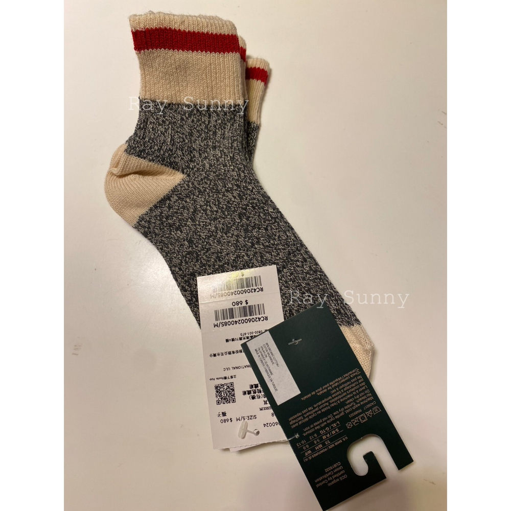 RS代購 Roots專櫃全新正品優惠Roots配件-經典小木屋系列 經典元素舒適踝襪 滿額贈送袋子-細節圖2