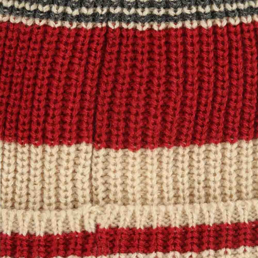 RS代購 Roots專櫃全新正品優惠Roots大童-經典小木屋系列 條紋毛球針織護耳毛帽 滿額贈送袋子-細節圖5