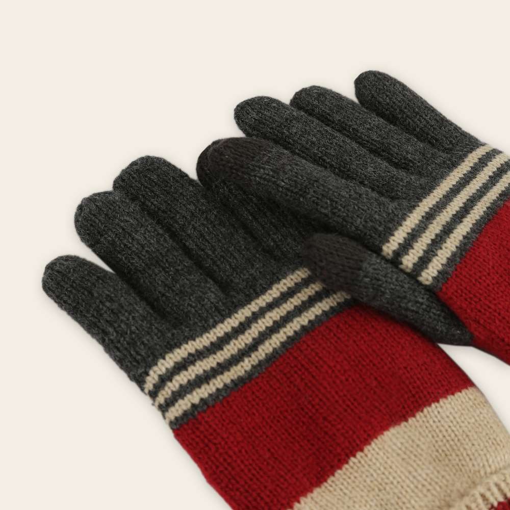 RS代購 Roots專櫃全新正品優惠Roots小童-經典小木屋系列 條紋針織分指手套 滿額贈送袋子-細節圖5