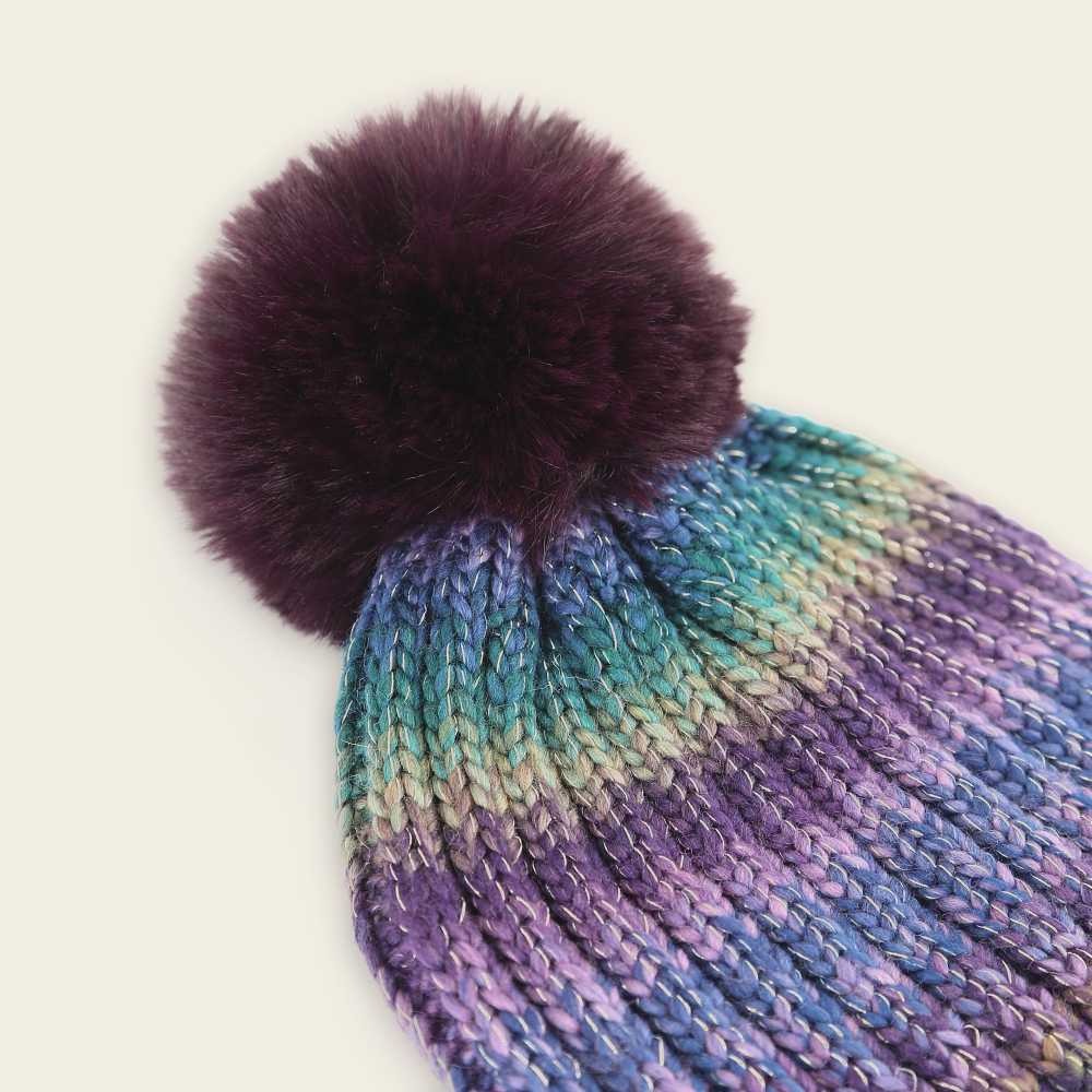 RS代購 Roots專櫃全新正品優惠Roots小童-金蔥海狸系列 繽紛毛球毛帽 滿額贈送袋子-細節圖4