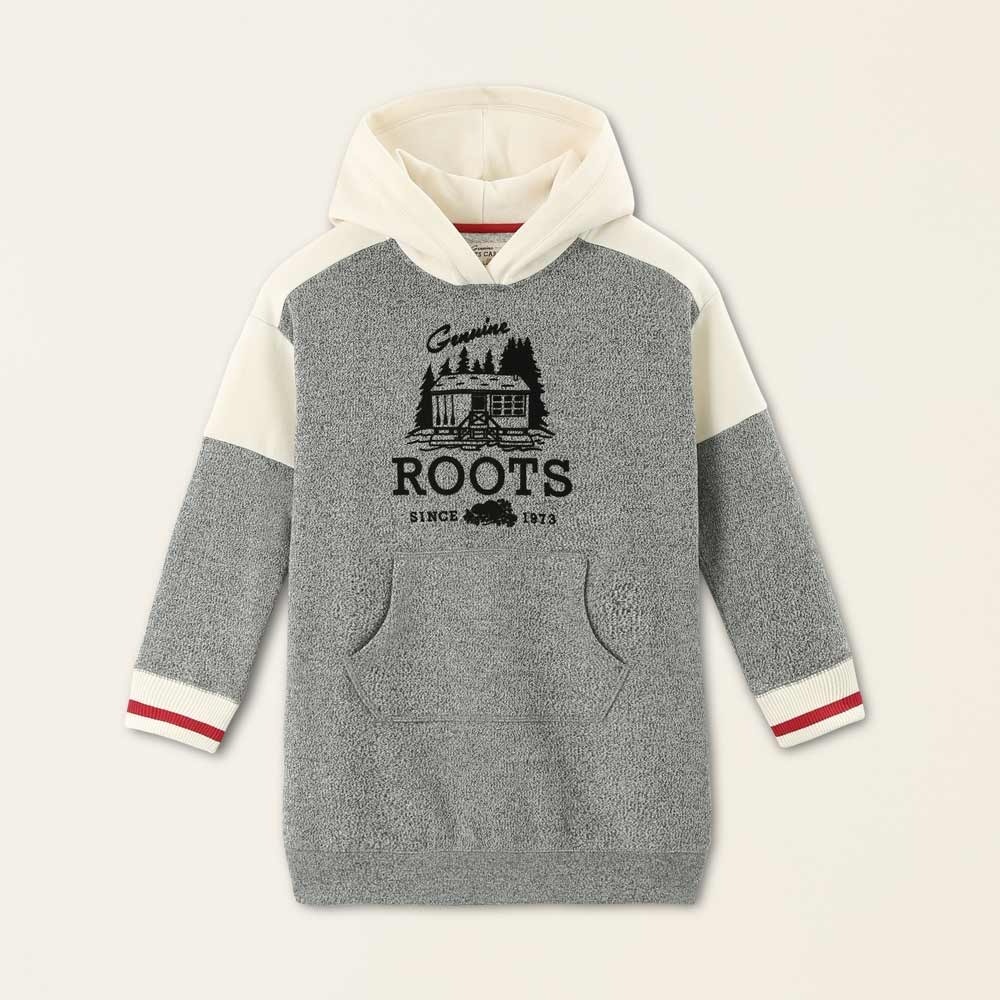 RS代購 Roots全新正品優惠 Roots大童-經典小木屋系列 經典LOGO連帽洋裝 滿額贈購物袋-細節圖3