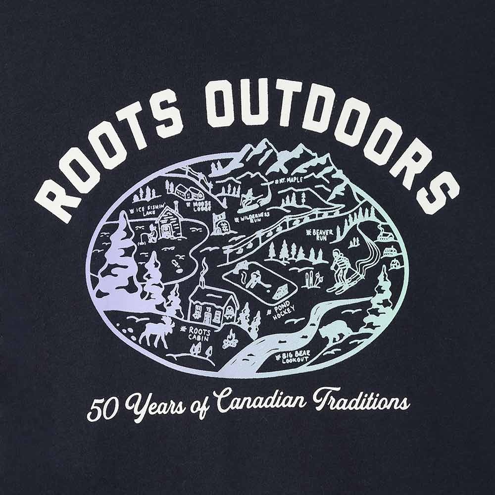 RS代購 Roots全新正品優惠 Roots大童-經典小木屋系列 夜光彩繪長袖T恤 滿額贈購物袋-細節圖4