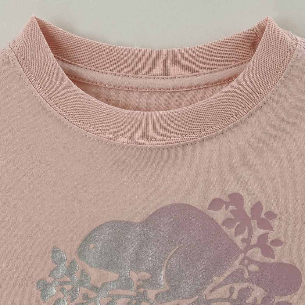 RS代購 Roots全新正品優惠 Roots小童-金蔥海狸系列 漸層海狸有機棉長袖T恤 滿額贈購物袋-細節圖3