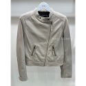 RS代購 - Agnes b全新正品優惠 To be 女裝- 羊皮材質騎士款皮衣 附品牌紙袋-規格圖1