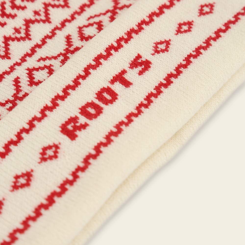 RS代購 Roots專櫃全新正品優惠Roots大童-率性生活系列 -費爾島花紋針織毛帽 滿額贈購物袋-細節圖2