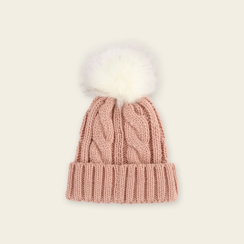 RS代購 Roots專櫃全新正品優惠Roots大童-率性生活系列 粗針織單毛球毛帽 滿額贈購物袋-細節圖2