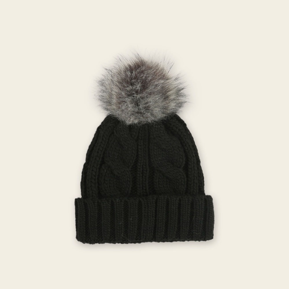 RS代購 Roots專櫃全新正品優惠Roots大童-率性生活系列 粗針織單毛球毛帽 滿額贈購物袋-細節圖7