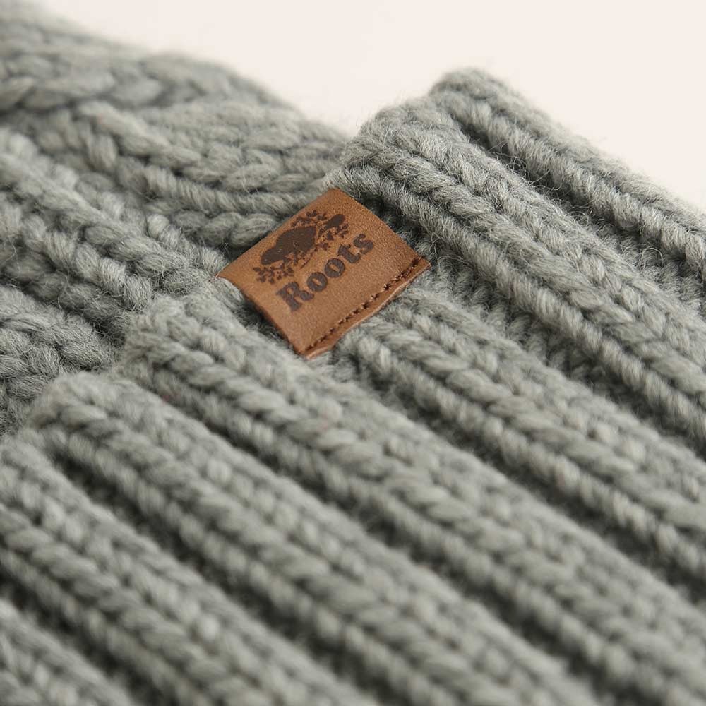 RS代購 Roots專櫃全新正品優惠Roots配件-率性生活系列 麻花編織球球毛帽 滿額贈購物袋-細節圖2