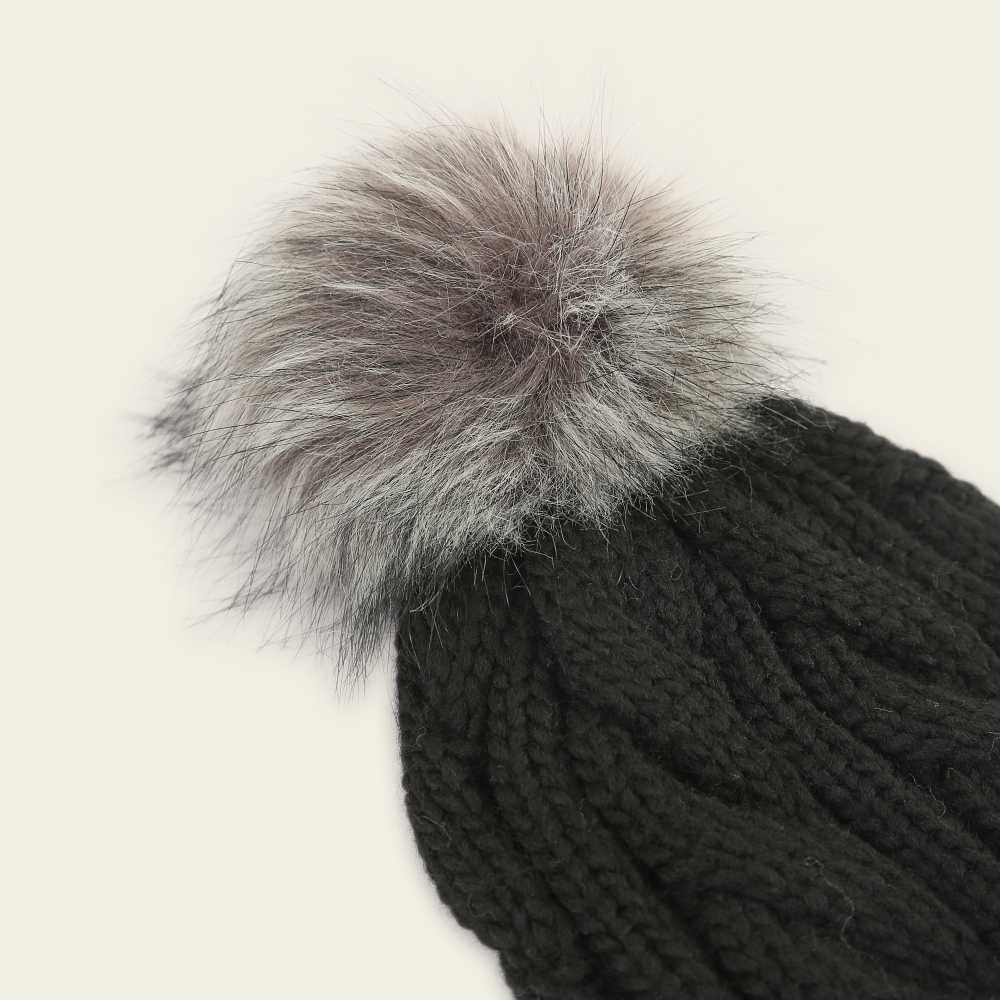 RS代購 Roots專櫃全新正品優惠Roots配件-率性生活系列 麻花編織球球毛帽 滿額贈購物袋-細節圖7