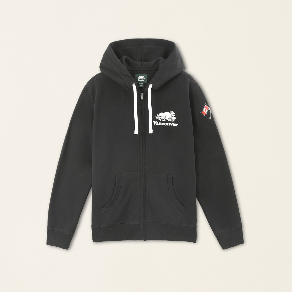 RS代購 Roots全新正品優惠 Roots男女共款-冬日滑雪系列 有機棉刷毛布連帽外套 滿額即贈購物袋-細節圖2