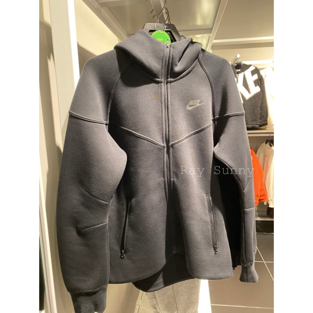 RS代購 耐吉 全新正品優惠 NIKE女裝-全長式拉鍊連帽上衣 (黑/灰白) FB8339-013-細節圖2