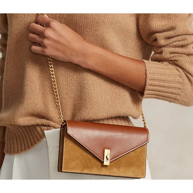 RS代購 POLO專櫃全新正品 包款- Polo ID 混搭材質鏈條皮夾 & 包包-細節圖2