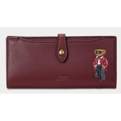 RS代購 POLO專櫃全新正品 Polo Ralph Lauren 包款- Polo熊皮革按扣式皮夾 包裝皆與專櫃相符-細節圖2