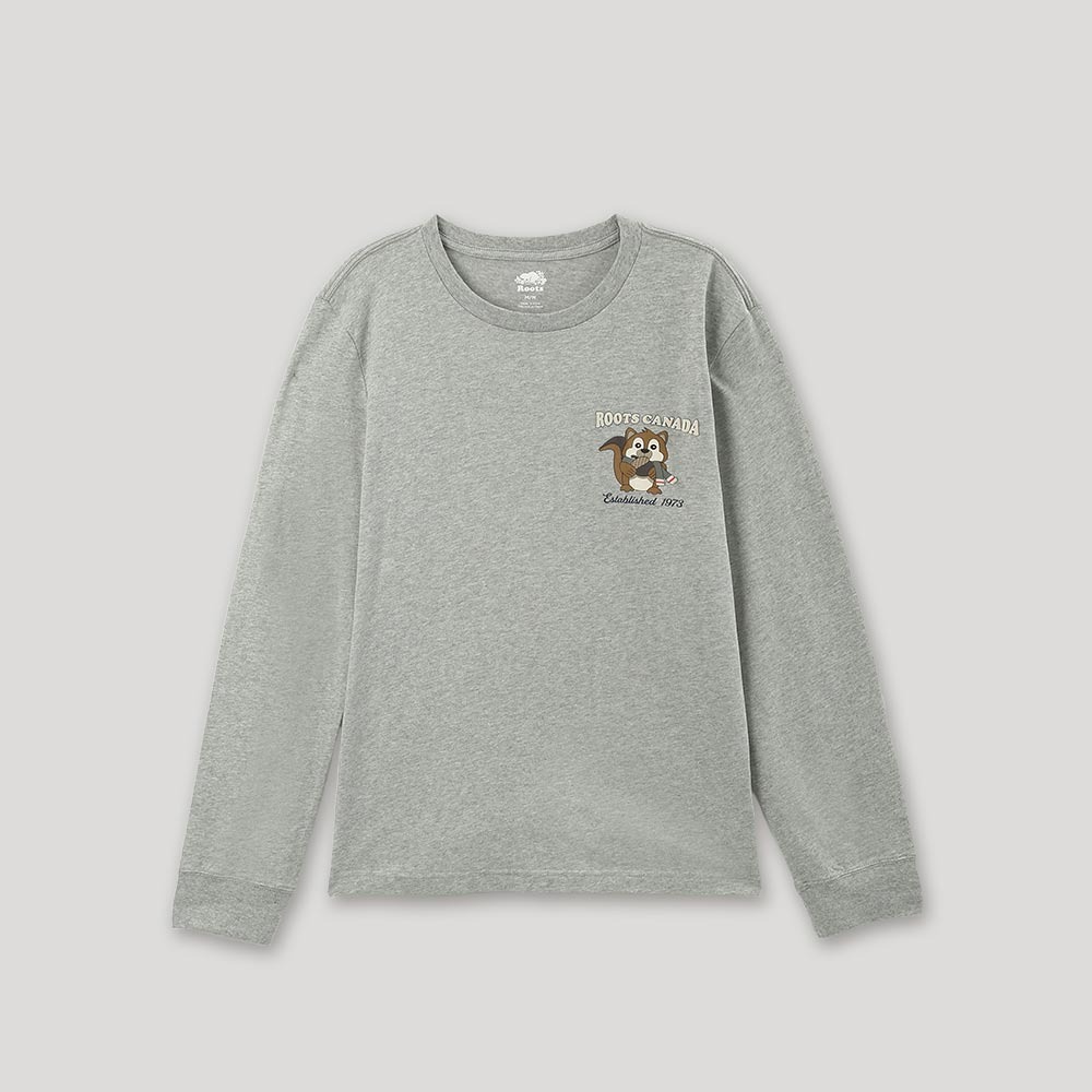 RS代購 Roots全新正品優惠 Roots男裝-經典傳承系列 左胸動物有機棉長袖T恤 滿額即贈購物袋-細節圖2