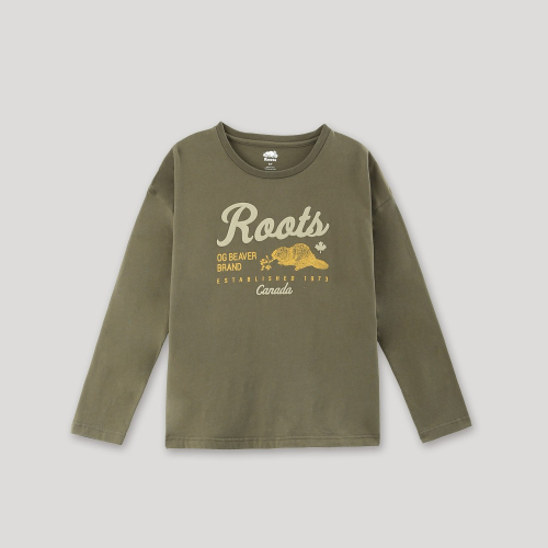 RS代購 Roots全新正品優惠 Roots女裝-經典傳承系列 寬版長袖T恤 滿額即贈購物袋