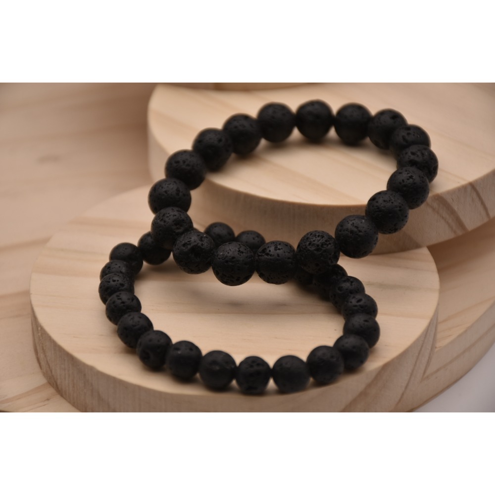 🌟星晴時尚精品🌟天然火山石手串8mm10mm天然礦石#天然火山石#手珠#手串#手鍊-細節圖2