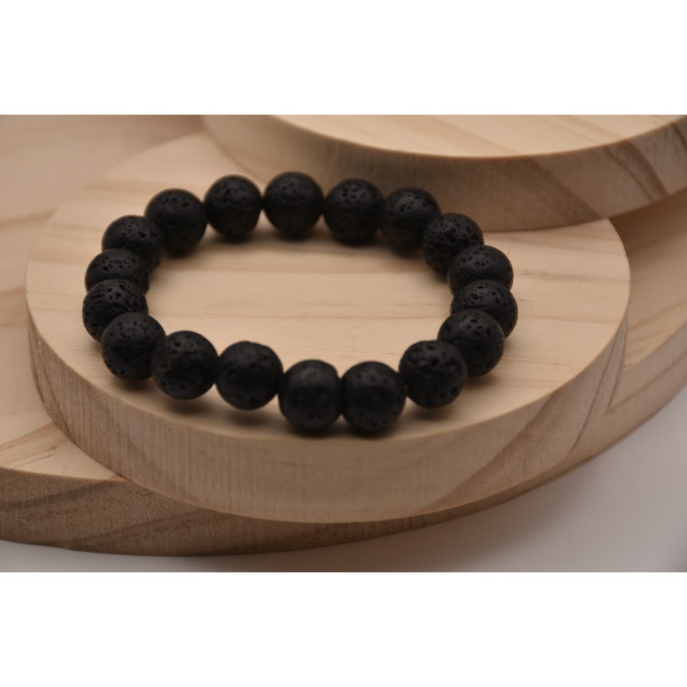 🌟星晴時尚精品🌟天然火山石手串8mm10mm天然礦石#天然火山石#手珠#手串#手鍊-細節圖4