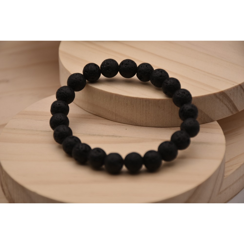 🌟星晴時尚精品🌟天然火山石手串8mm10mm天然礦石#天然火山石#手珠#手串#手鍊-細節圖5