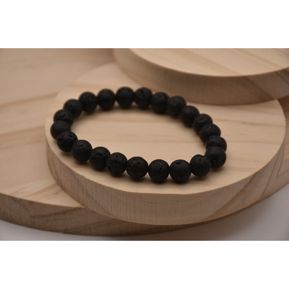 🌟星晴時尚精品🌟天然火山石手串8mm10mm天然礦石#天然火山石#手珠#手串#手鍊-細節圖6