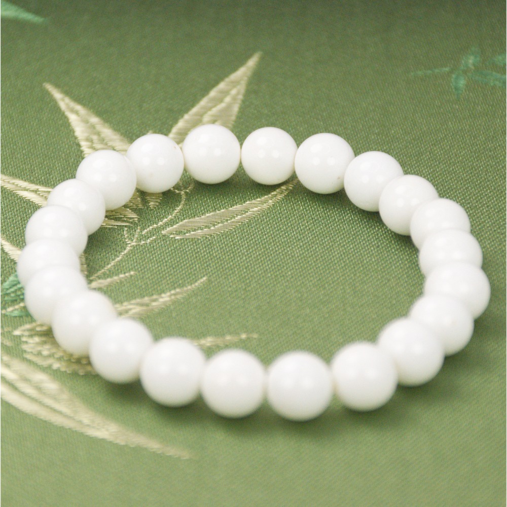 🍀晶石坊🍀天然白貝8mm10mm手串#手珠#白貝#白色貝殼#白貝母-細節圖2