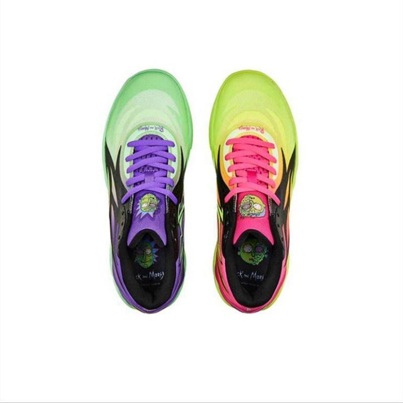 PUMA MB.02 拉梅洛鮑爾 二代 男鞋 綠紅紫鴛鴦 熒光綠 橙色 灰白 灰紅 耐磨 防滑 三球 實戰 戰靴 籃球鞋-細節圖3