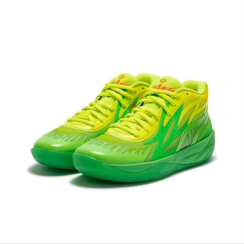 PUMA MB.02 拉梅洛鮑爾 二代 男鞋 綠紅紫鴛鴦 熒光綠 橙色 灰白 灰紅 耐磨 防滑 三球 實戰 戰靴 籃球鞋-細節圖6