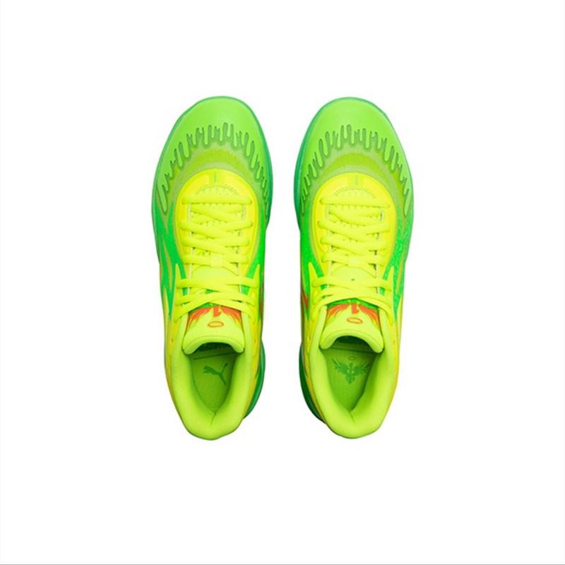 PUMA MB.02 拉梅洛鮑爾 二代 男鞋 綠紅紫鴛鴦 熒光綠 橙色 灰白 灰紅 耐磨 防滑 三球 實戰 戰靴 籃球鞋-細節圖7