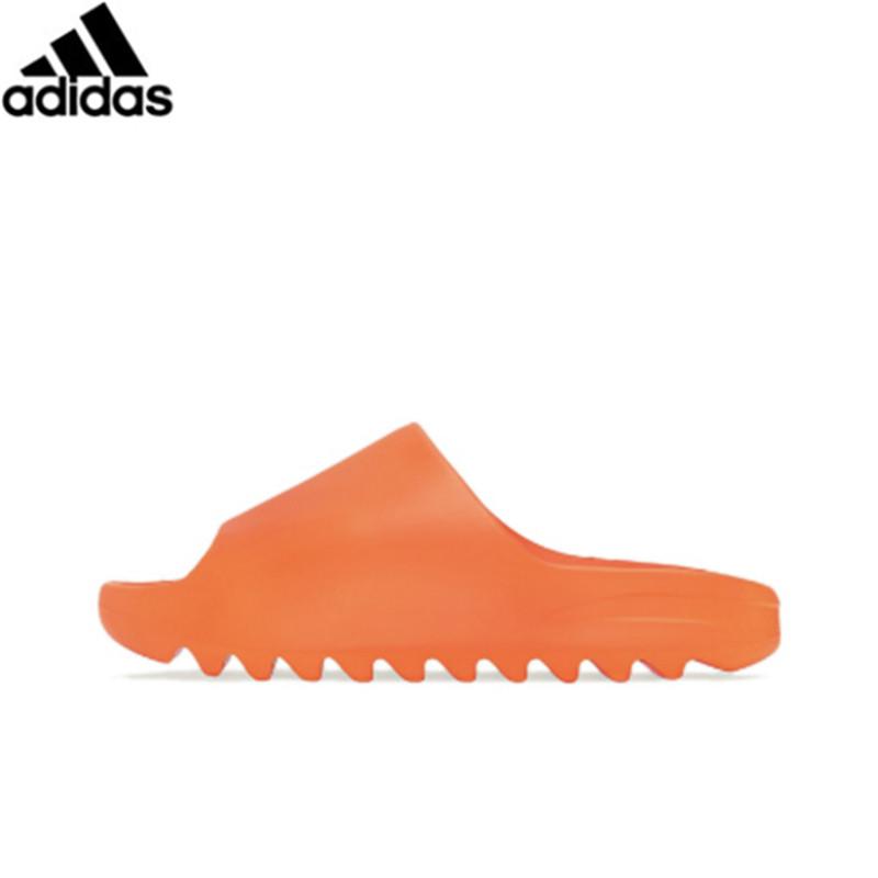 Аdidаs ORIGINALS Yeezy Slide 拖鞋 潮流 黑色 褐色 米棕色 綠色 橙色 男女段 情侶 涼鞋-細節圖3