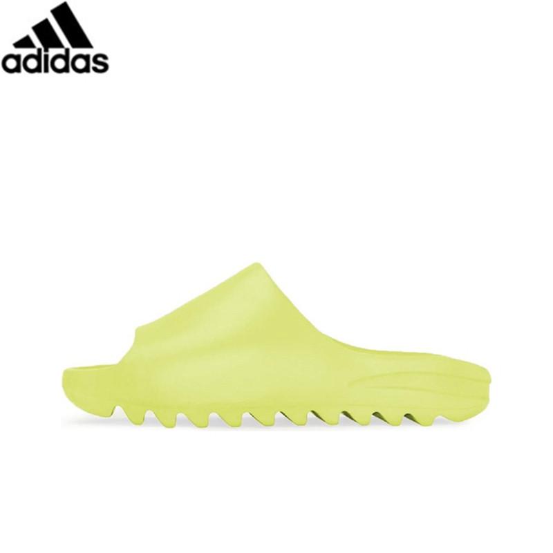 Аdidаs ORIGINALS Yeezy Slide 拖鞋 潮流 黑色 褐色 米棕色 綠色 橙色 男女段 情侶 涼鞋-細節圖6
