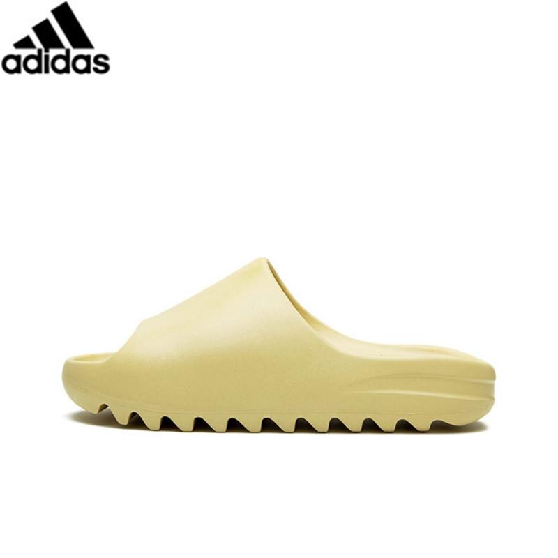 Аdidаs ORIGINALS Yeezy Slide 拖鞋 潮流 黑色 褐色 米棕色 綠色 橙色 男女段 情侶 涼鞋-細節圖7