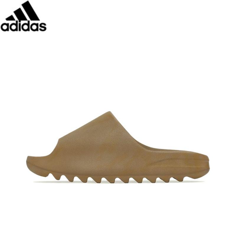 Аdidаs ORIGINALS Yeezy Slide 拖鞋 潮流 黑色 褐色 米棕色 綠色 橙色 男女段 情侶 涼鞋-細節圖9