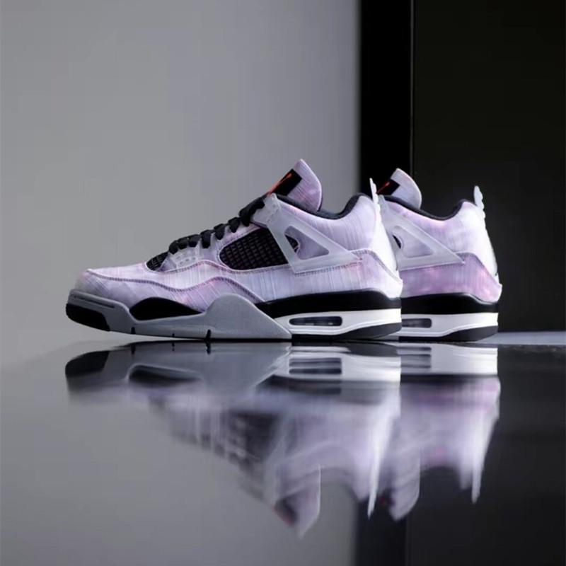 Air Jordan 4 Retro 男鞋 女鞋 藍白 紫色 黑紅 飛人喬丹 4代 高筒 籃球鞋 AJ4 休閒鞋 運動鞋-細節圖2