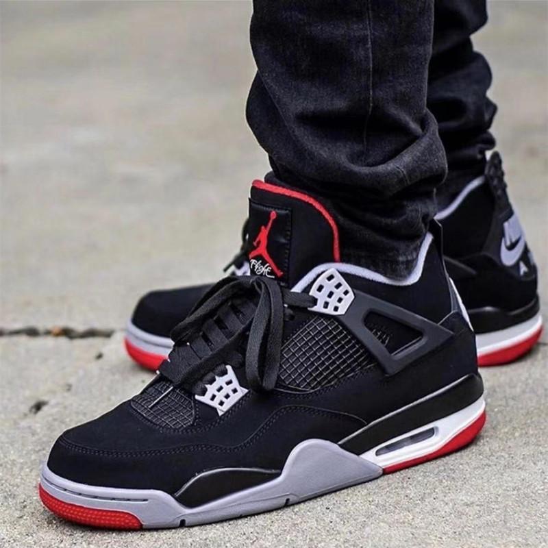 Air Jordan 4 Retro 男鞋 女鞋 藍白 紫色 黑紅 飛人喬丹 4代 高筒 籃球鞋 AJ4 休閒鞋 運動鞋-細節圖6