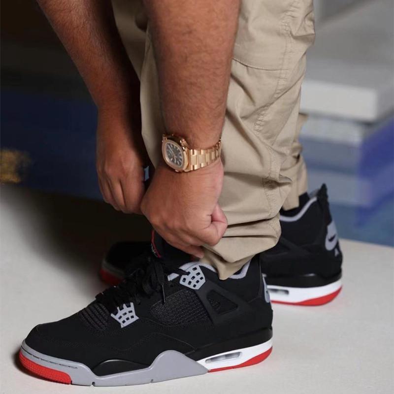 Air Jordan 4 Retro 男鞋 女鞋 藍白 紫色 黑紅 飛人喬丹 4代 高筒 籃球鞋 AJ4 休閒鞋 運動鞋-細節圖7