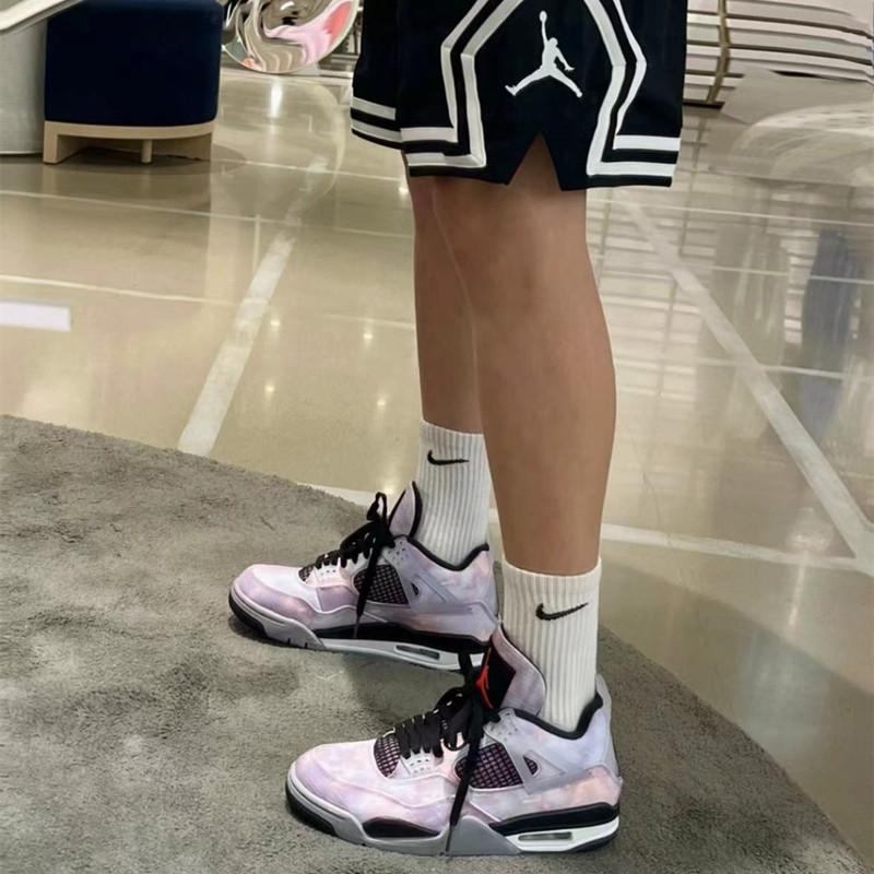 Air Jordan 4 Retro 男鞋 女鞋 藍白 紫色 黑紅 飛人喬丹 4代 高筒 籃球鞋 AJ4 休閒鞋 運動鞋-細節圖9
