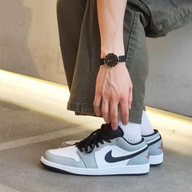 Air Jordan 1 Mid SE 男鞋 女鞋 灰白 黑紅 Jordan 1 Low 低筒 aj1 中筒 休閒運動鞋-細節圖2
