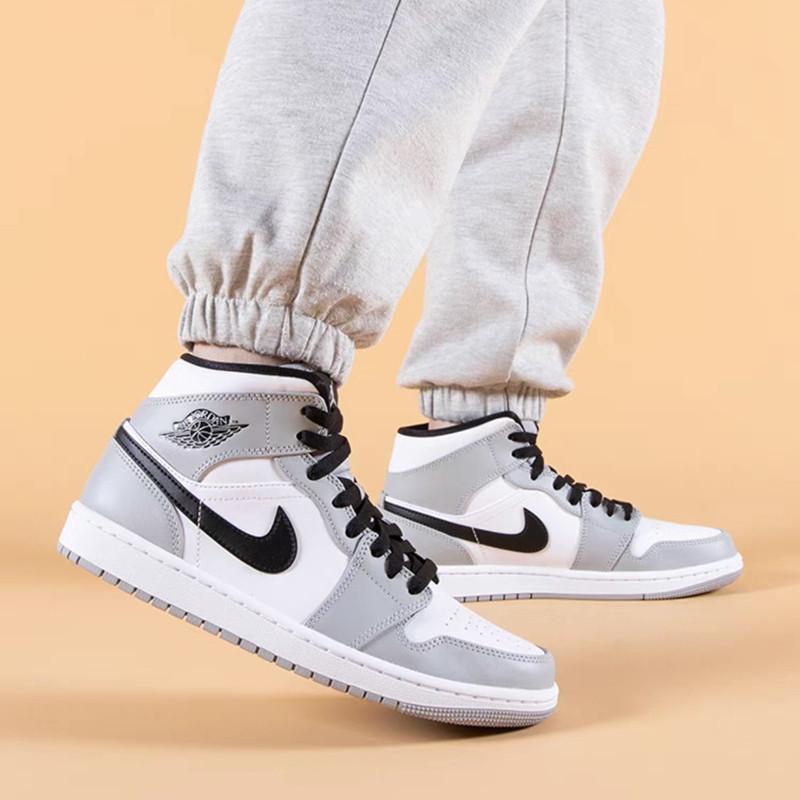 Air Jordan 1 Mid SE 男鞋 女鞋 灰白 黑紅 Jordan 1 Low 低筒 aj1 中筒 休閒運動鞋-細節圖4