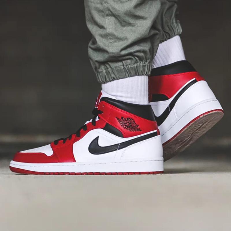 Air Jordan 1 Mid SE 男鞋 女鞋 灰白 黑紅 Jordan 1 Low 低筒 aj1 中筒 休閒運動鞋-細節圖7