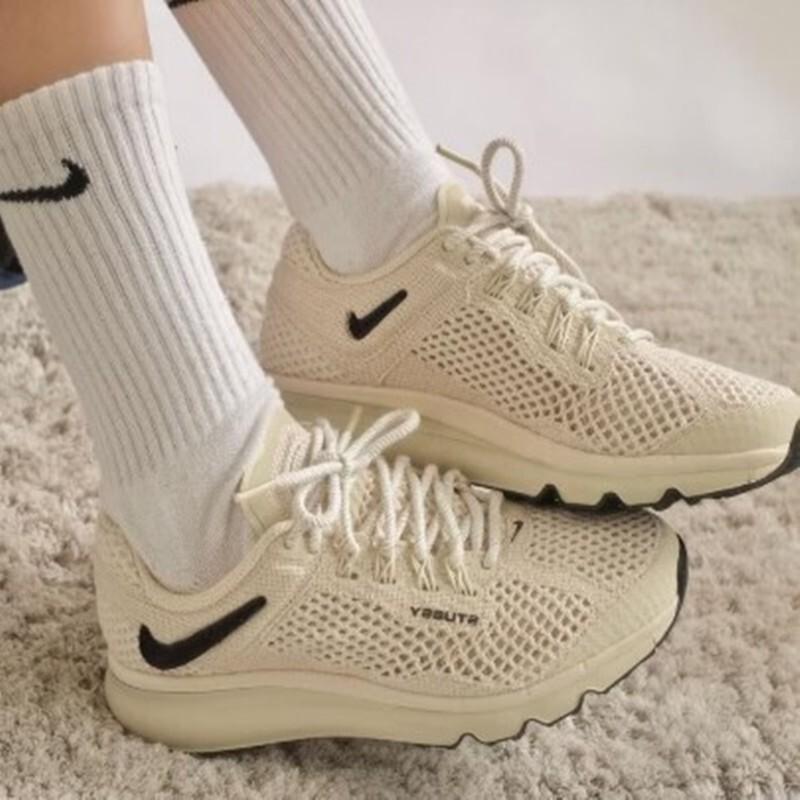 STUSSY X NIKE AIR MAX 2013 男鞋 女鞋 米白色 黑色 耐吉 休閒鞋 慢跑鞋DM6447-200-細節圖2