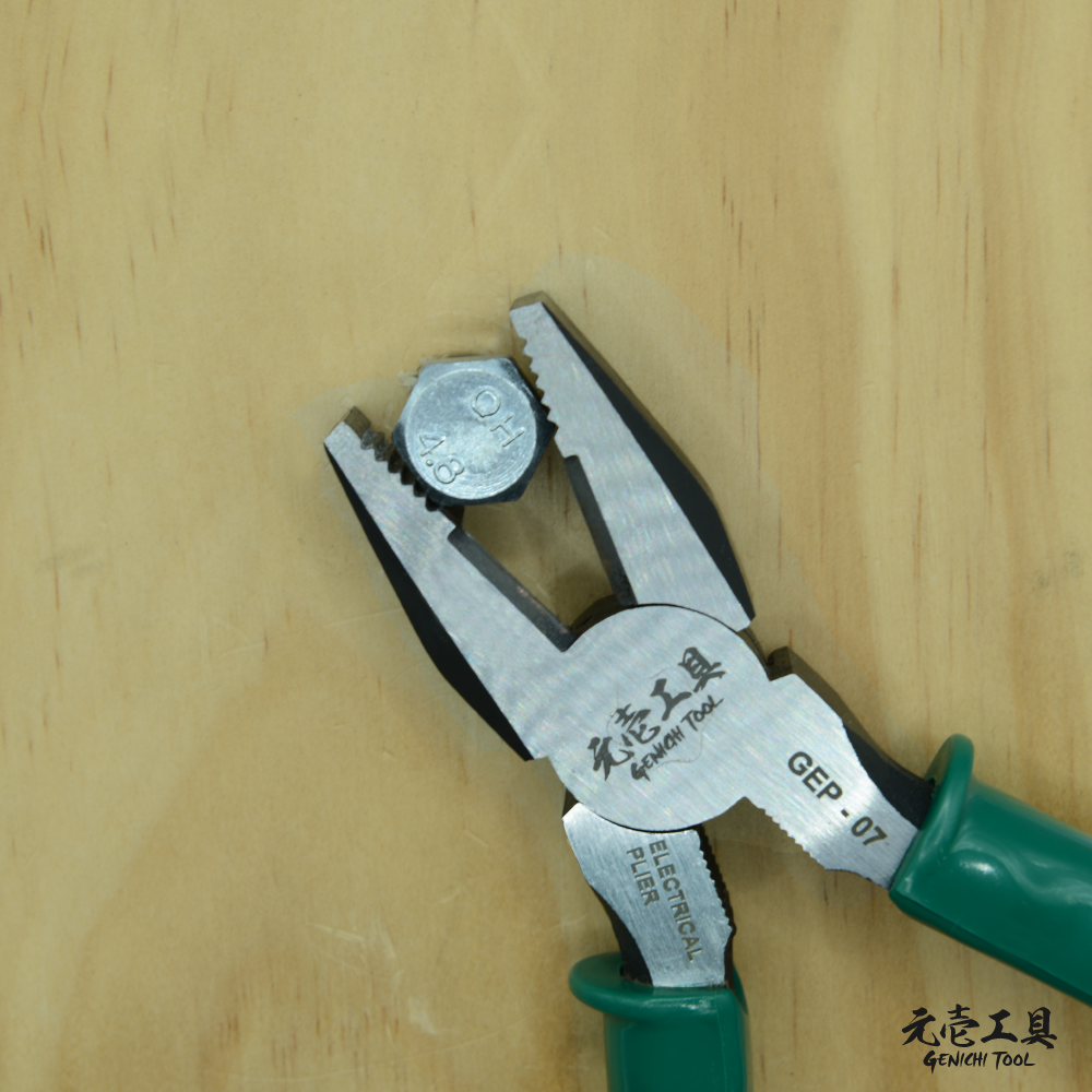【元壹工具】 7吋老虎鉗 鋼絲鉗 銅線剪 鐵線剪 台灣製造 MIT GEP-07-細節圖2