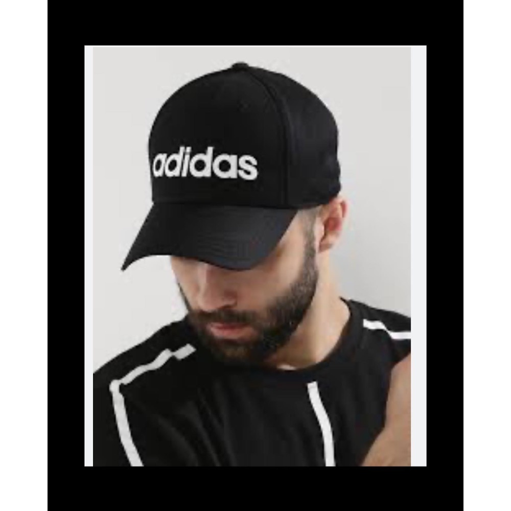 總哥特拍 Adidas 棒球帽 Daily Cap 黑 老帽 鴨舌帽 字母LOGO 愛迪達-細節圖4