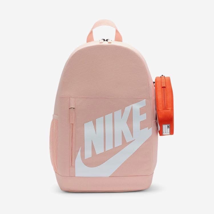 Nike 珊瑚橘後背包 書包 水壺袋 造型筆袋-細節圖2