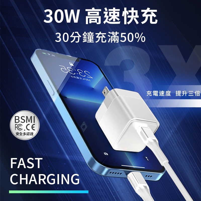 LARMI 樂米30w充電頭 充電器 快充頭 PD快充頭 PD快充 30W 快充充電頭 適用安卓 蘋果-細節圖2