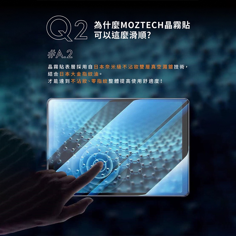 萬魔 MOZTECH iPad mini6 高透霧面電競晶霧貼 9H+高硬度 貼合 電競晶霧貼 疏水疏油-細節圖7
