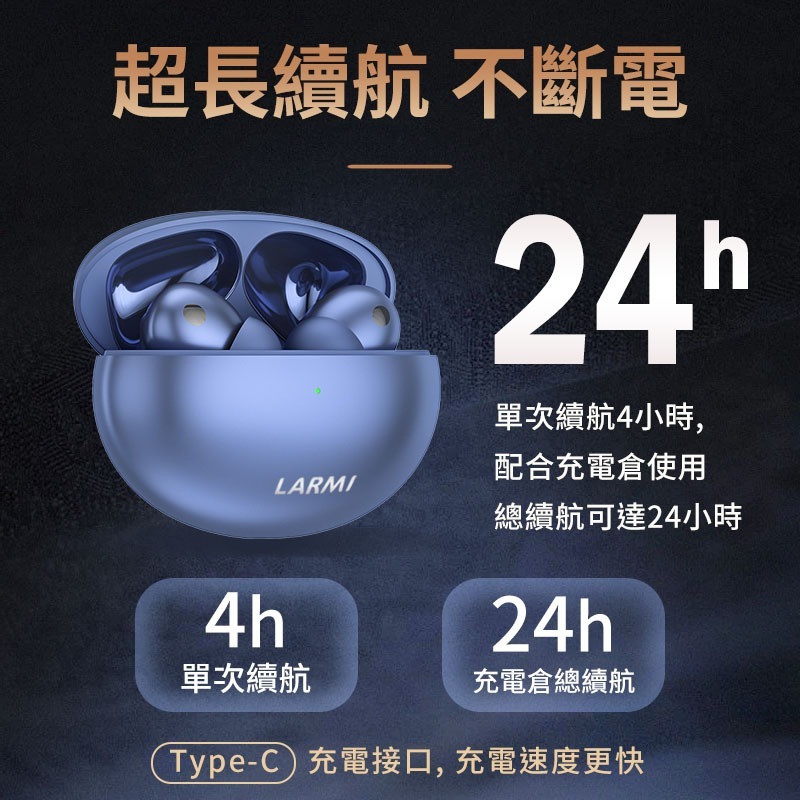 樂米 LARMI降噪耳機 耳機 降噪耳機 無線耳機 藍芽耳機 藍芽5.0 適用安卓/iOS/Windows/MAC-細節圖5