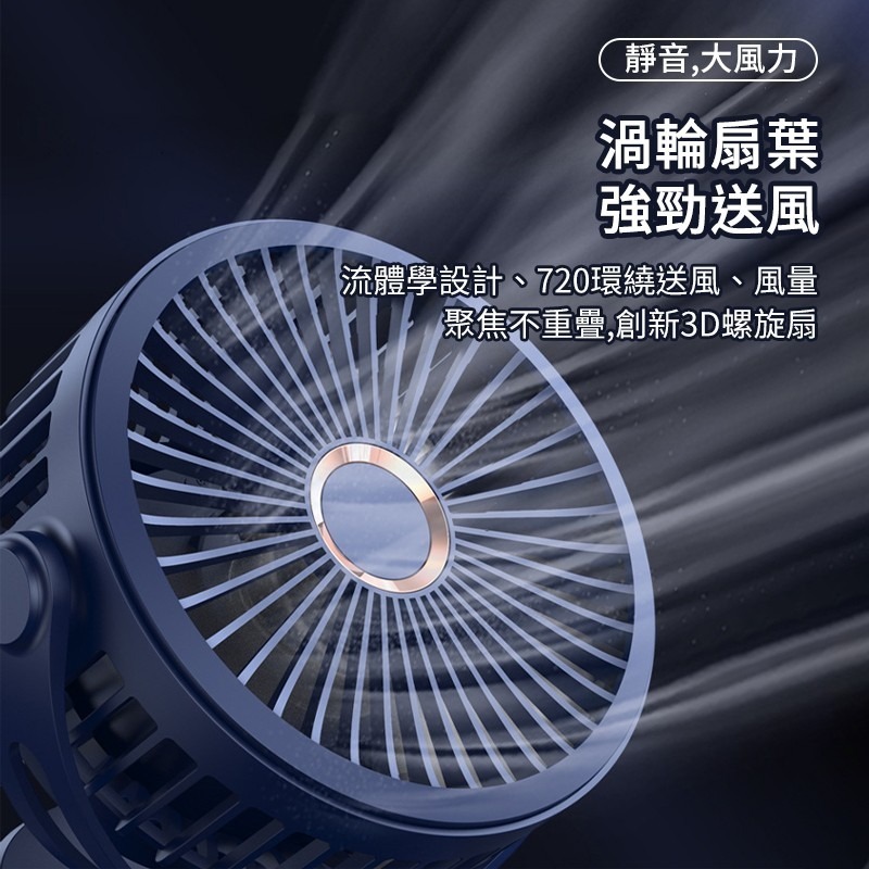 GF07 桌面夾子風扇 便攜式移動小風扇 USB充電風扇 桌面落地電風扇 四檔風力 野餐風扇 迷你便攜風扇 涼風扇-細節圖4